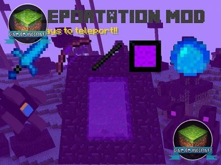 Скачать мод Teleportation mod для Майнкрафт 1.7.4