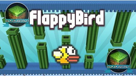 Скачать карту Flappy Bird для Майнкрафт 1.7.9