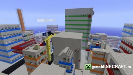 Паркур карта в городе для Minecraft