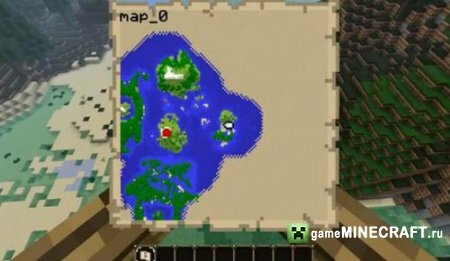 Скачать карту Горы на острове на выживание для Майнкрафт 1.2.5