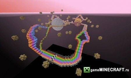 Скачать карту Карта Pig Race Rainbow Road 1.4.7 для Майнкрафт
