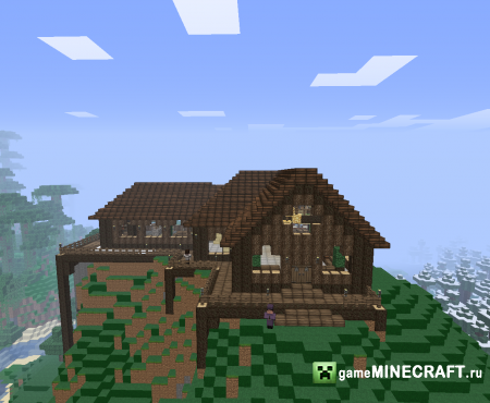 1.4.7 - Дом на горе для Minecraft