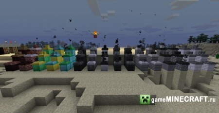 Декоративный мрамор и камины Minecraft 1.6.2 для Minecraft