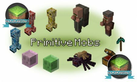 Скачать мод PrimitiveMobs для Майнкрафт 1.8