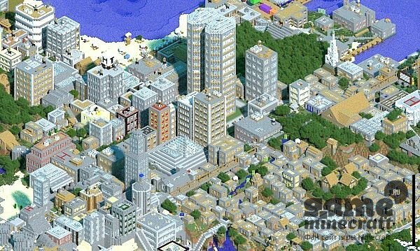 Скачать карту Реалистичный город для Майнкрафт 1.7.10