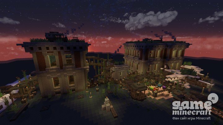 Остров с постройками [1.8.8] для Minecraft