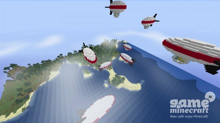 Цеппелины в воздухе [1.10.2] для Minecraft