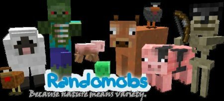 Скачать мод Minecraft 1.8.1 -Minecraft 1.9 PRE-release 5 Randomobs для Майнкрафт