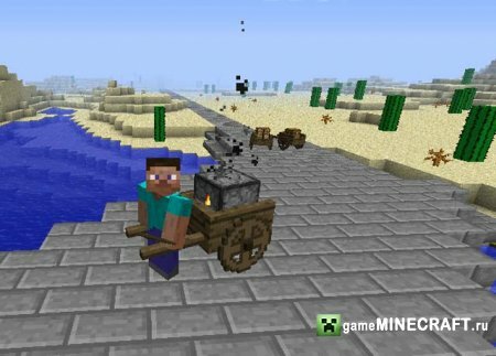 Скачать мод Тележка для Minecraft (1.2.5) для Майнкрафт