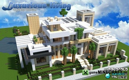Скачать карту - Luxurious Living Mansion для Майнкрафт