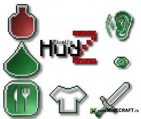 Скачать мод iPixeli HudZ для Майнкрафт 1.6.2