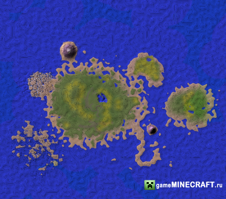Скачать карту Большой остров для Майнкрафт 1.6.4