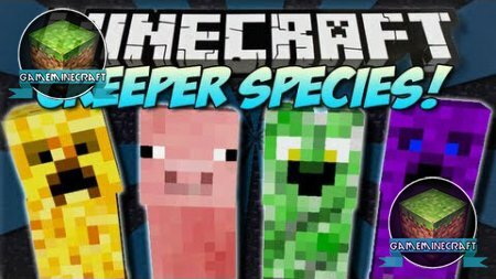 Скачать мод Creepper Species Mod для Майнкрафт 1.7.4