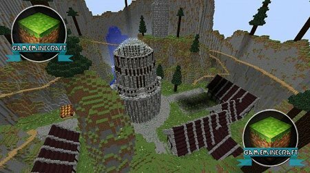 [1.7.4] KitPvP mountain map для Minecraft