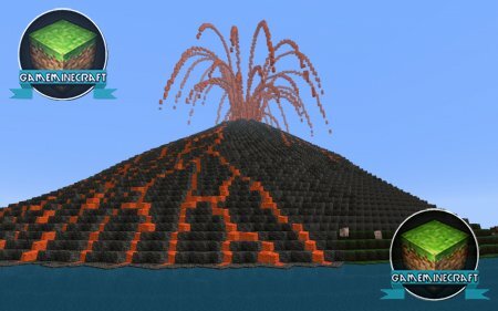 Erupting Volcano [1.7.4] для Minecraft