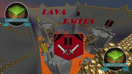 Скачать карту Lava Towers [PvP Lan Map] для Майнкрафт 1.7.9