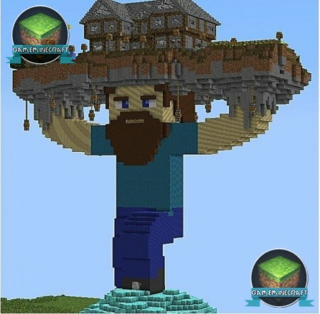 Steve Holding A House [1.7.9] для Minecraft