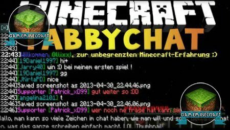 TabbyChat [1.8] для Minecraft