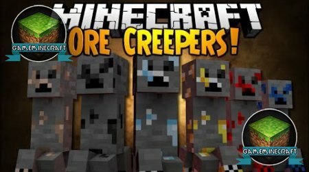 Скачать мод Ore Creepers для Майнкрафт 1.8.1