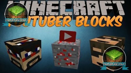 Скачать мод Youtuber Blocks для Майнкрафт 1.8.2