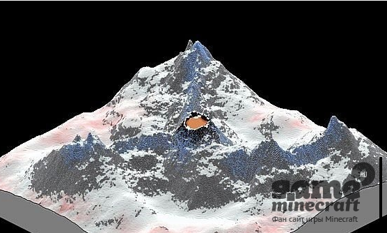 Вулкан в горах [1.8.8] для Minecraft