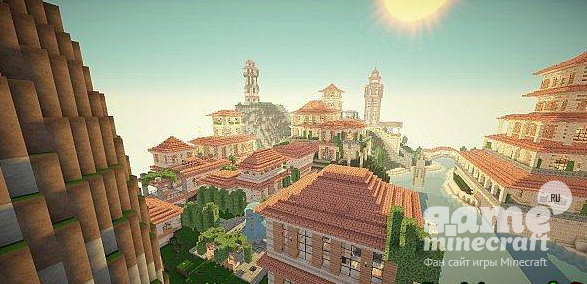 Остров с городом [1.11] для Minecraft