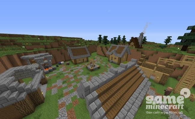 Деревня в кратере [1.9] для Minecraft